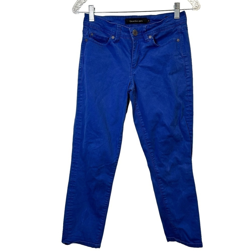 Calvin Klein Jeans Women’s Talia Skinny Crop Electric Blue Jeans Size 2